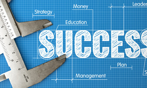 Measurement of Success. Business Concept on the Blueprint.